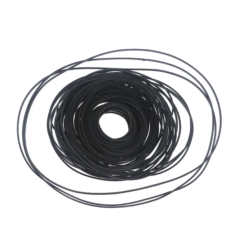 AXYB 100PCS 1mm Universal Mix Cassette Tape Machine Belt Assorted Home Components Recorder Turntable Strap Belt