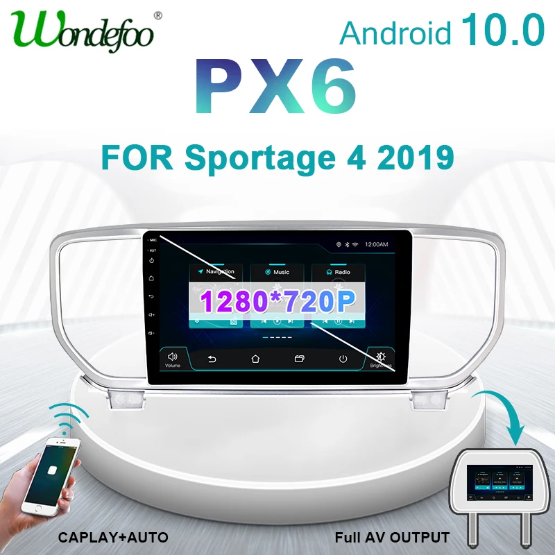 магнитола 2 din android 10 Автомагнитола радио PX6 для KIA Sportage 4 2018 19 автомобильный стерео