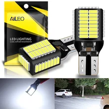 Aileo mais novo 9-30v super brilhante livre de erros t15 912 w16w 921 led nenhuma polaridade back up reversa luzes caminhão carga luz 6000k branco