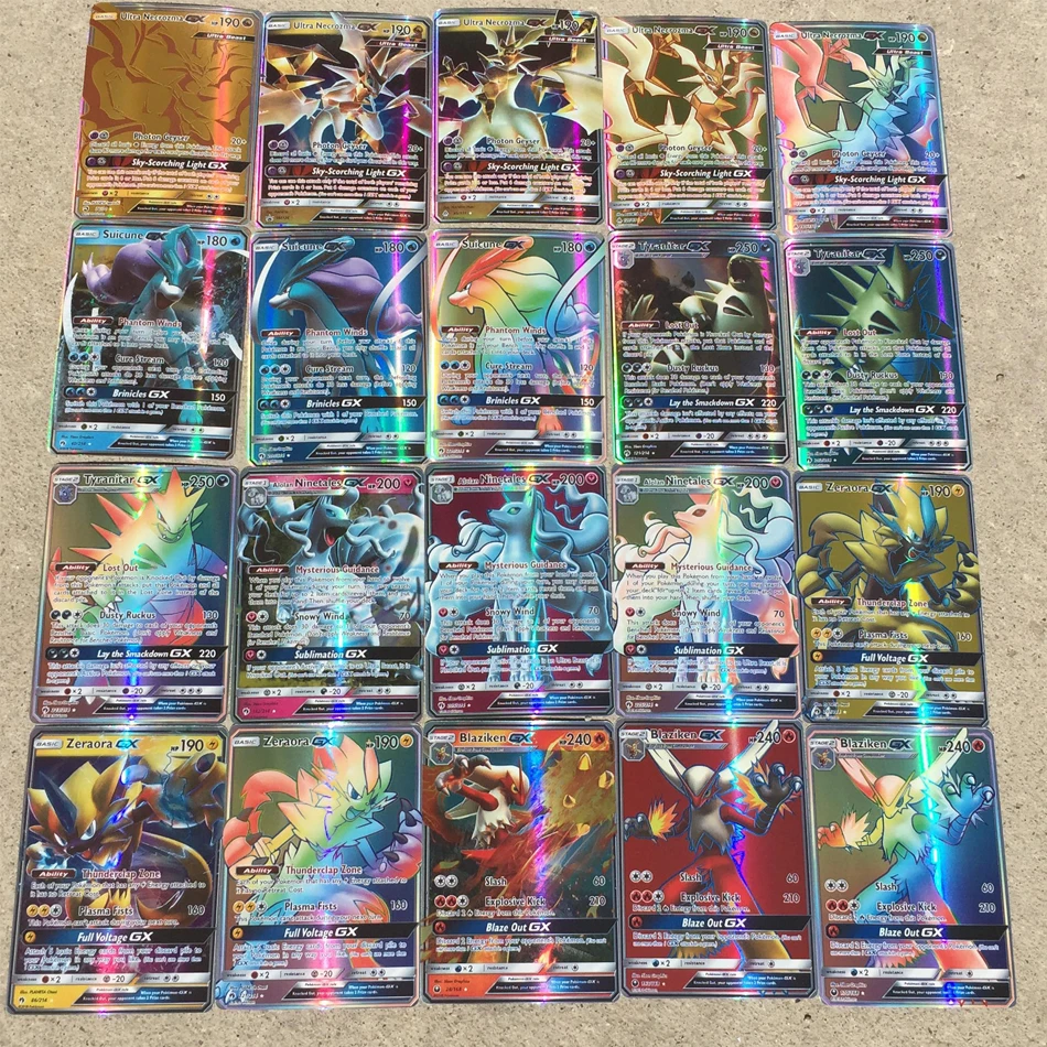 200 pièces/ensemble GX Pokemon boîte TAKARA TOMY bataille jouets loisirs passe-temps à collectionner jeu Collection Anime cartes pour enfants