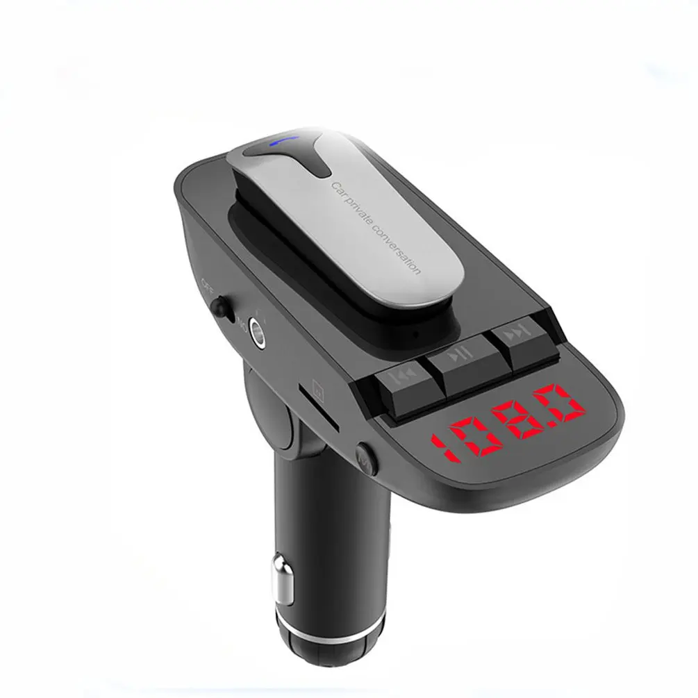 ER9 Автомобильная беспроводная гарнитура MP3-плеер fm-передатчик с двумя usb-портами для зарядки и громкой связи