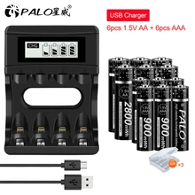 PALO 1,5 V AA batterie Und AAA batterie 1,5 V Li-Ion AA Akku aa/aaa Lithium-Batterien Für uhr, spielzeug