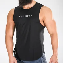 Стиль, мужской спортивный жилет, быстросохнущая футболка без рукавов для фитнеса, свободный тренировочный костюм