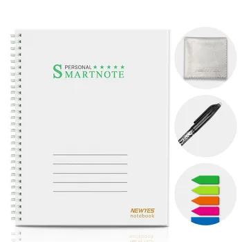 

NEWYES A4 Smart Reusable Erasable Notebook Wirebound Cloud Storage rewritable Journal Diary Notepad with Pen Draft Paper for Kid