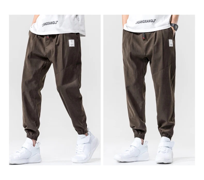 linen harem pants 2021 Summer New Men's Harem Pants Ankle-Length Slim Fit Comfortable Trousers 5 Colors High Quality Plus Size 4XL plus size harem pants