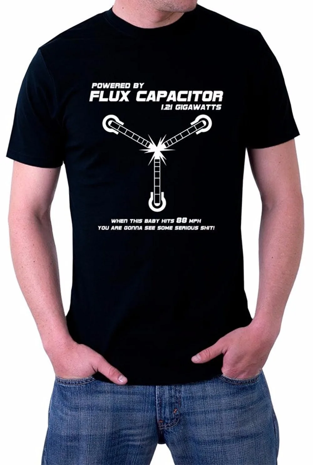 Summer Fashion Letter Printed T shirt 2020 Men's casual print short sleeve cotton t Capacitor DeLorean dress | Мужская одежда