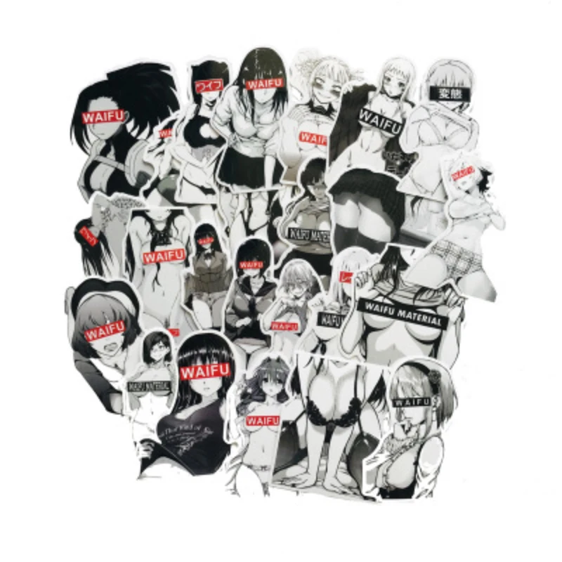 100Pcs Sexy Maid Cartoon Bunny Girl Sticker For Snowboard Laptop Luggage Cart Refrigerator DIY Style Vinyl Home Decoration