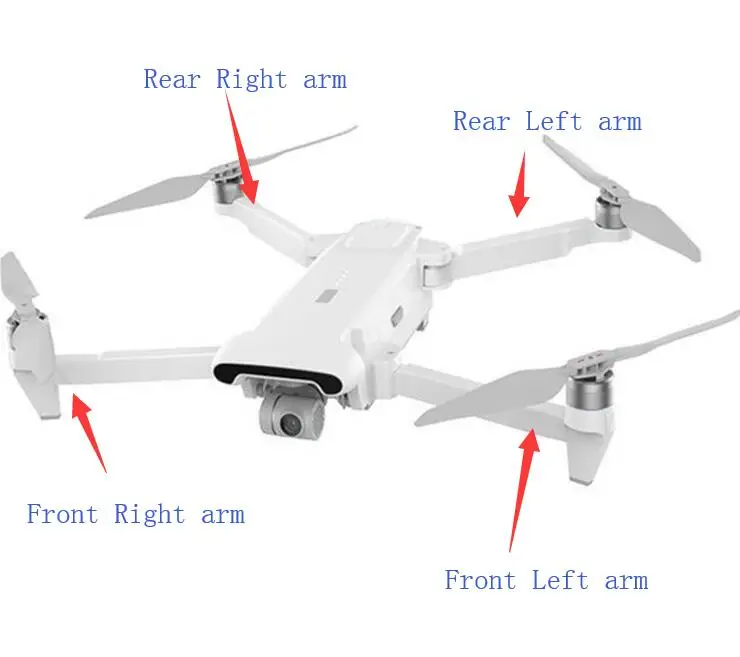 White Red 1 Pair Wodeni Hélice Plegable Spare Part Accessories for Xiaomi FIMI X8 SE RC Drone Quadcopter