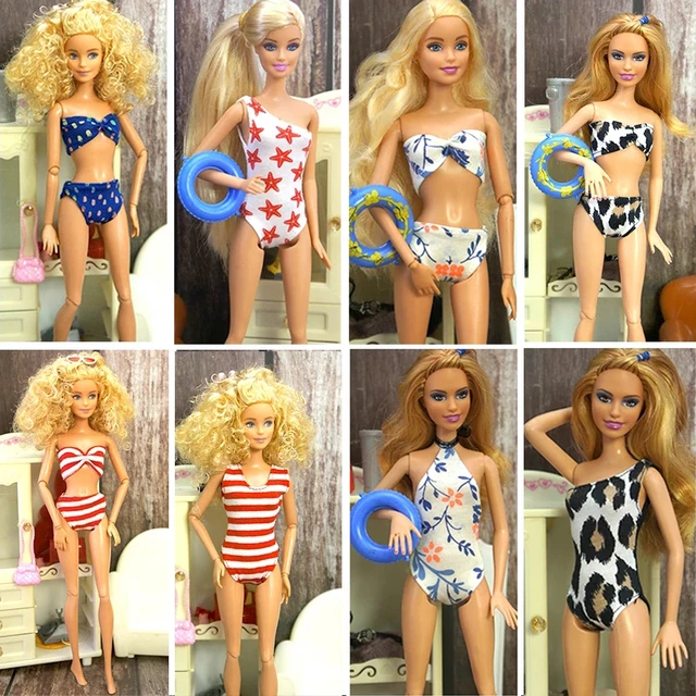 Costume da bagno per Barbie 30cm bambola Bikini vestiti piscina da spiaggia  giocattoli per ragazze accessori