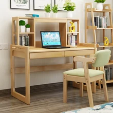 Стол из цельного дерева, настольный компьютерный стол, скандинавский стол, домашний, студенческий, письменный стол, простой, экономичный
