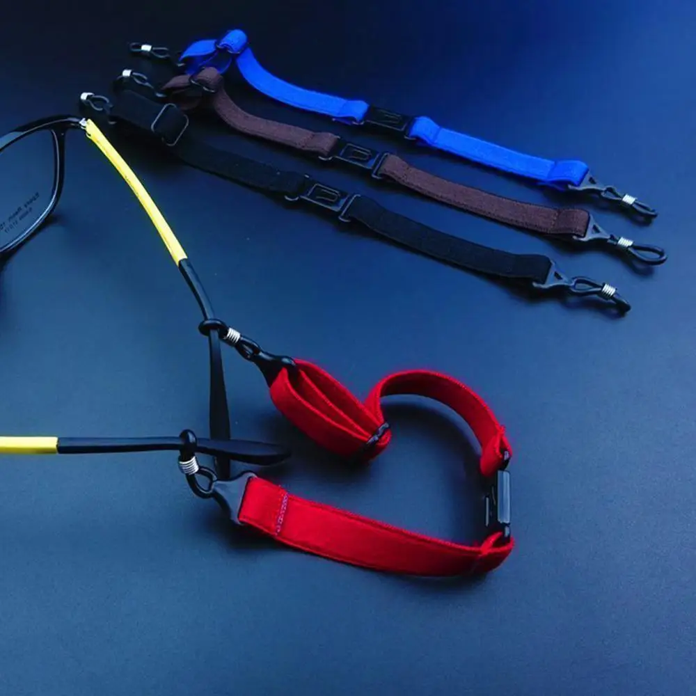 UIHRLM 8PCS Sunglasses Strap, Adjustable Anti-Slip Black Elastic Glasses String, Universal Soft Sport Eyeglasses Cord, Eyewear Retainer Glasses Lanyard For Adult Kids Reading Running Outdoor Sports