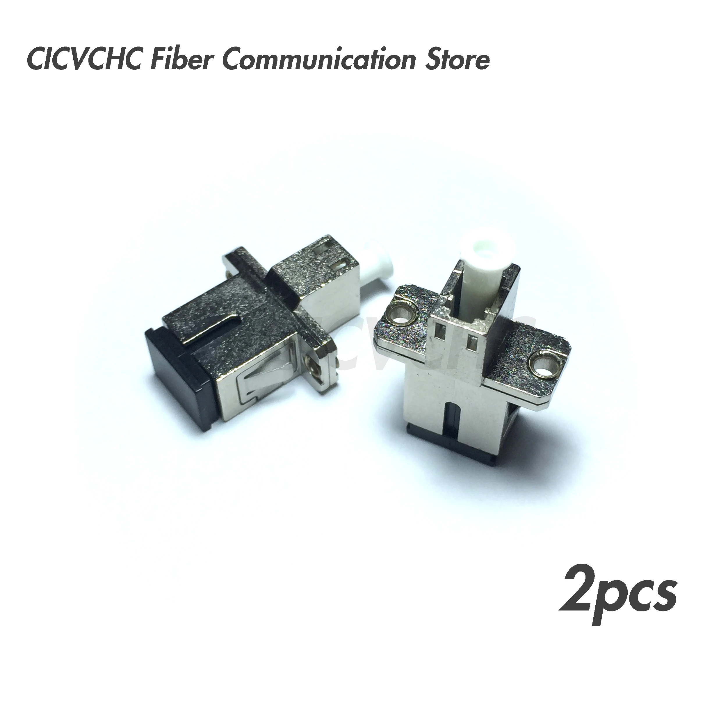 2pcs SC-LC Adapter Simplex Fiber Optic Adaptor-Hybrid Mating Adapter
