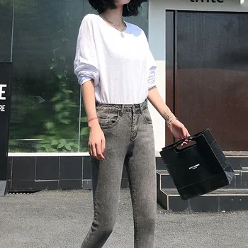 

NRMOV Sexy Women Jeans Plus Size High Waist Elastic Stretch Washed Skinny Jeans Woman Denim Pants Casual Femala Pencil Pants