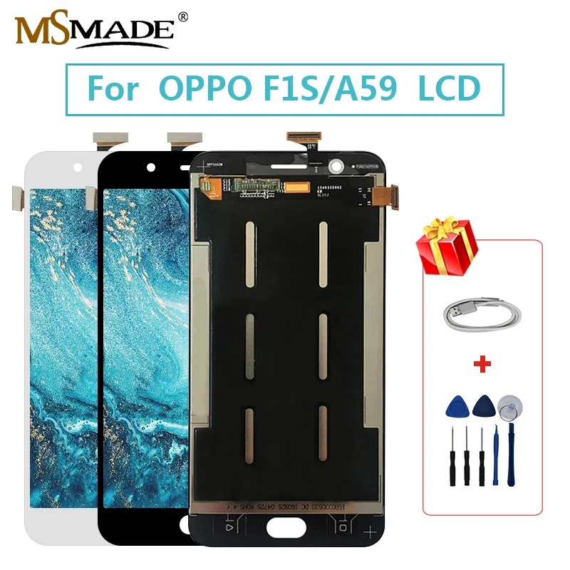 

Original LCD For OPPO F1S A59 LCD Touch Screen Digitizer Display Assembly Replacement Parts With Frame Free Shipping+Gift