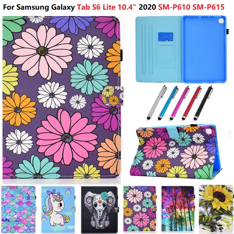 Для Samsung Tab S6 Lite чехол 10 4 SM-P610 SM-P615 для Galaxy защитный планшета девочек | Компьютеры и
