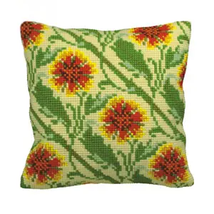 

Latch Hook Cushion Yarn for Cushion Cover Flower Pillow Case Home Decorative Sofa Cushion Printed Canvas Pillow