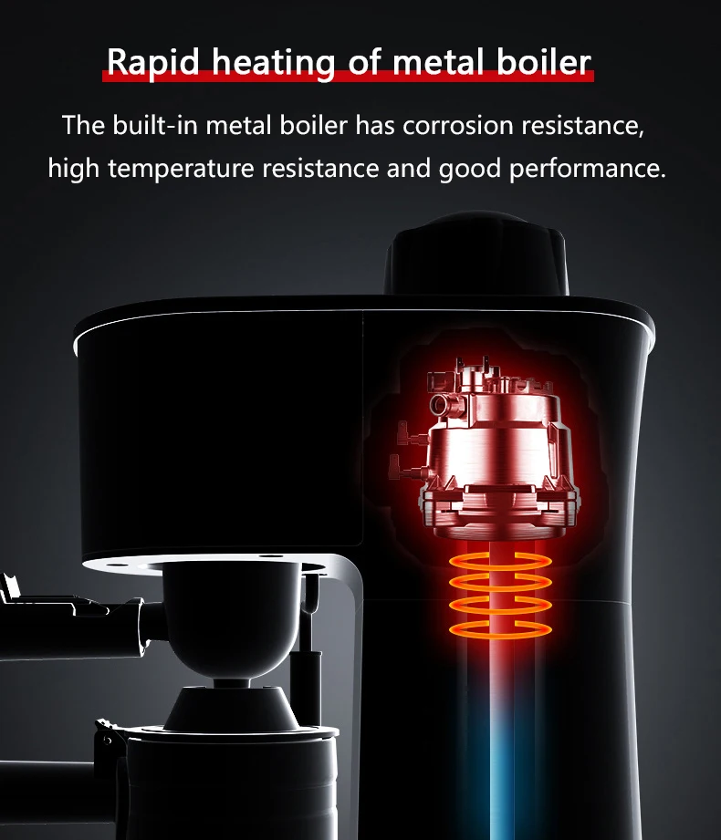 DMWD 240ML Household Espresso Coffee Machine Mini Coffee Maker Cappuccino Milk Frothers Milk