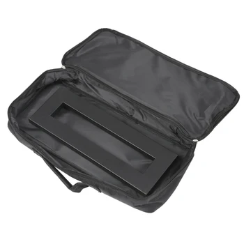 

HOT-Portable Guitar Pedal Board Black Aluminum Alloy with Carrying Bag Tapes Straps