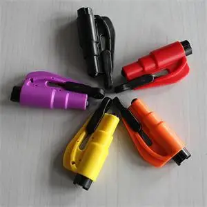 Auto Mini Safety Glass Window Breaking Hammer Emergency Escape Rescue Tool with Keychain Seat Belt Knife Cutter