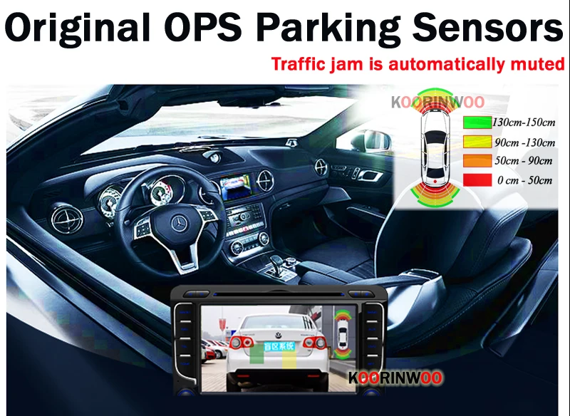 HD C/ámara de visi/ón trasera para coche con sensor de aparcamiento de radar impermeable /ángulo de visi/ón de 170 grados Calistouk c/ámara de visi/ón trasera