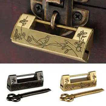 

Password Padlock Lock Metal Chinese Vintage Antique Retro Key Jewelry Combination Bronze/black Locks Bronze Mini Password