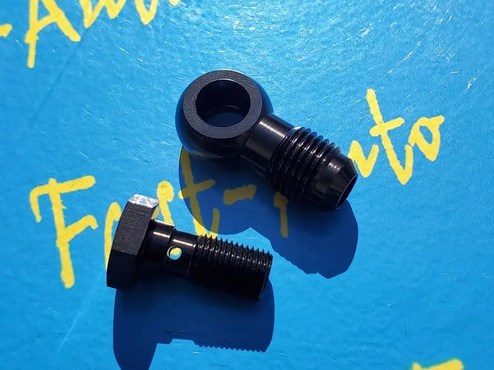

Banjo bolt M10 P1.0 M10 * 1.0 10*1.0 Adapter to -6an an6 an-6 9/16-18unf for transmission oil cooler kits hose end fitting