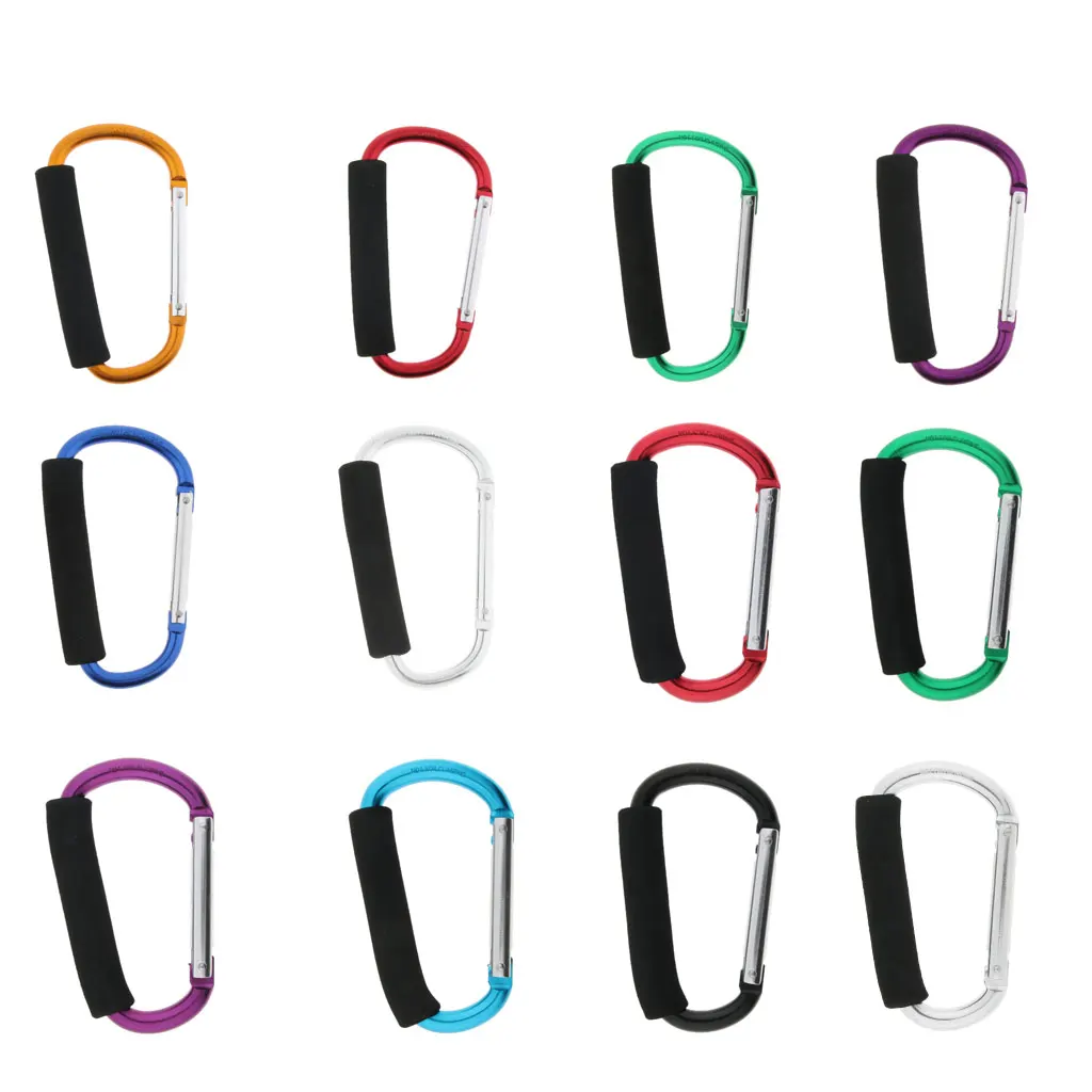 

Portable Large D Ring Snap Hook Aluminum Carabiner Cushion Grip