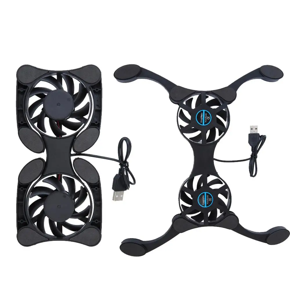 

Foldable USB Laptop Cooling Pads Mini Double Fans Notebook Cooler Cooling Pad For 7-15 Inch Notebook Laptop Pad Safety Stand