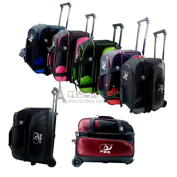 Bowling Accessories Multi-functionPBS 1680D Standard Double Ball Bag Tension Rod Bowling Bag Two Balls Two Balls