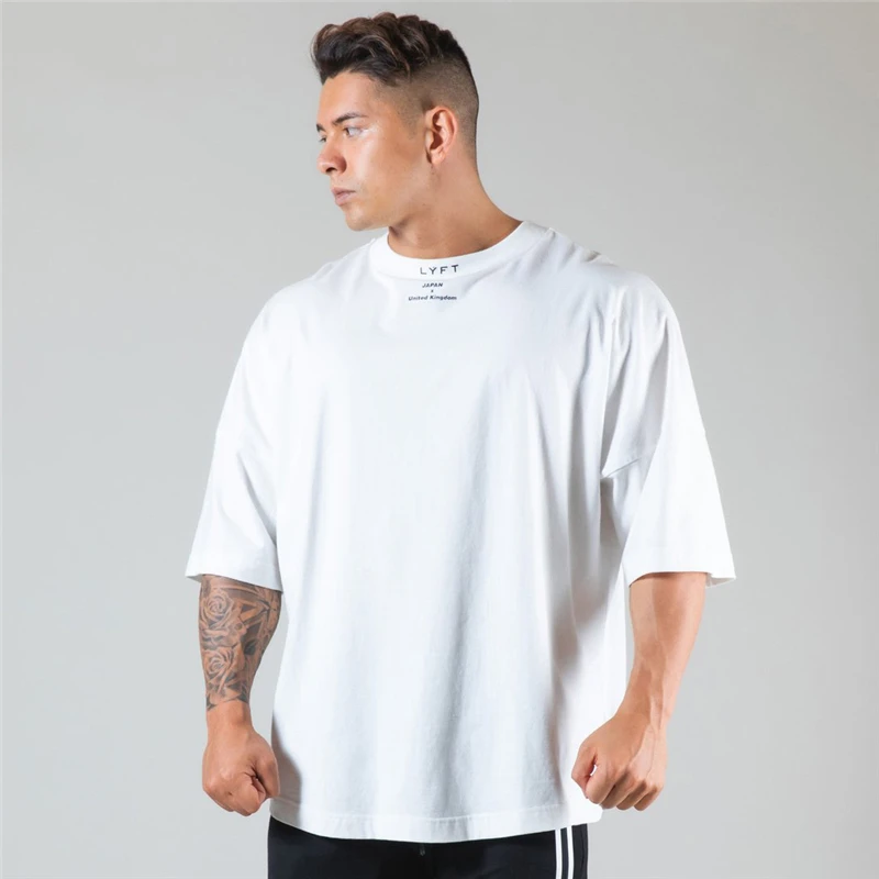 Sport T Shirt Men Short Sleeve Running Workout Training Fitness Loose M-XXXL