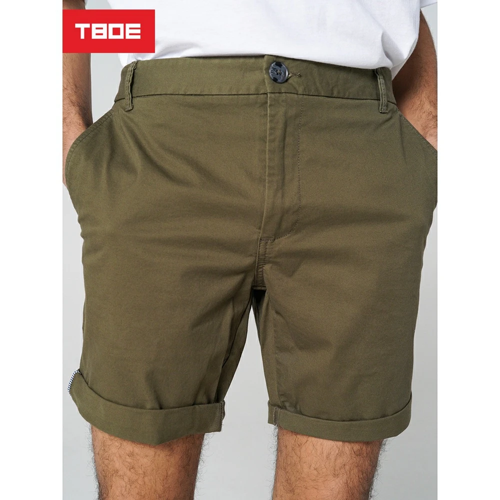 Pantalones cortos para hombre TBOE algodón 2% caqui A6223|Pantalones de surf| - AliExpress