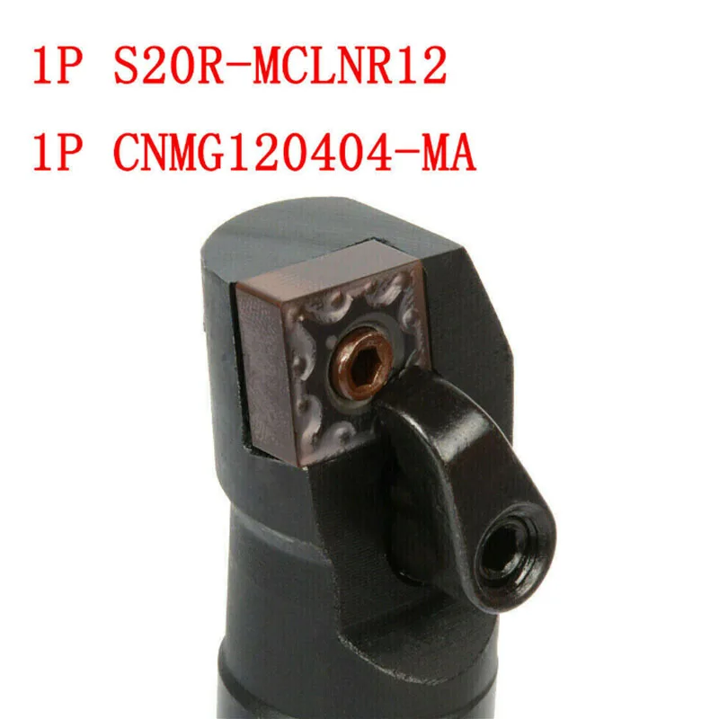 

S20R-MCLNR12 Boring Bar Holder Lathe Turning Tool + 1PCS CNMG1204 Insert+Wrench