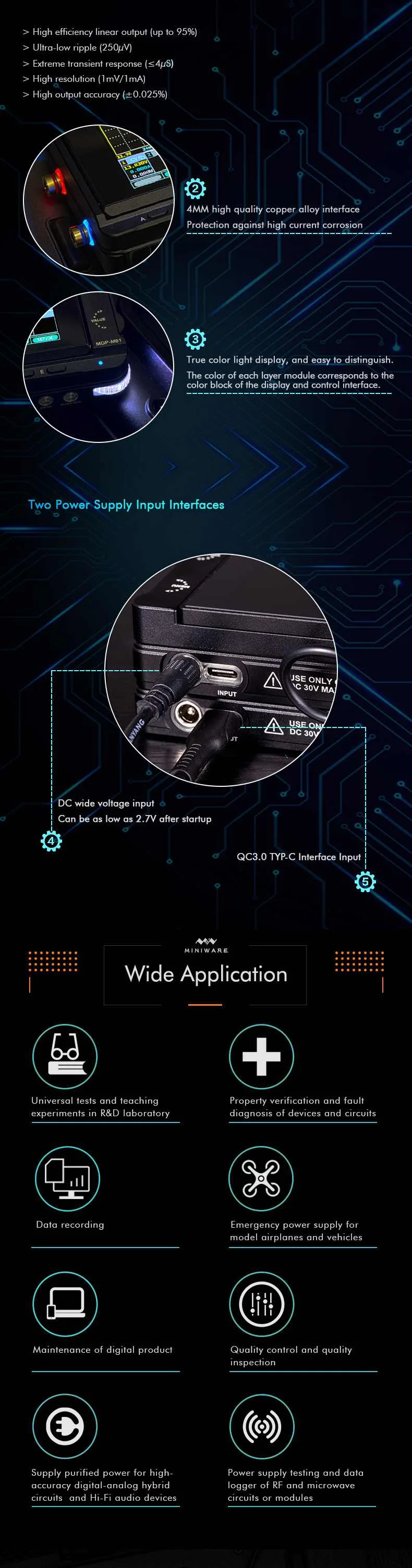 Мини MDP-XP мини 30 V/5A 90W 2,4G Беспроводной соединения цифровой программируемый Мощность Системы с 2,8-дюймовый TFT Экран монитор автоматические