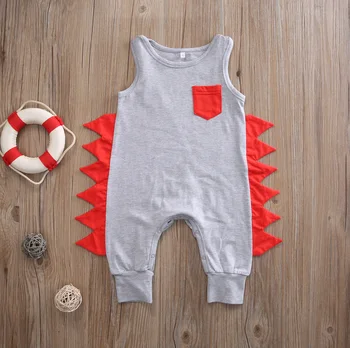 

Cute Newborn Baby Kids Romper Cartoon Pattern Stripe Sleeveless Toddler Infant Tank Jumpsuit Summer Cotton Baby Clothes