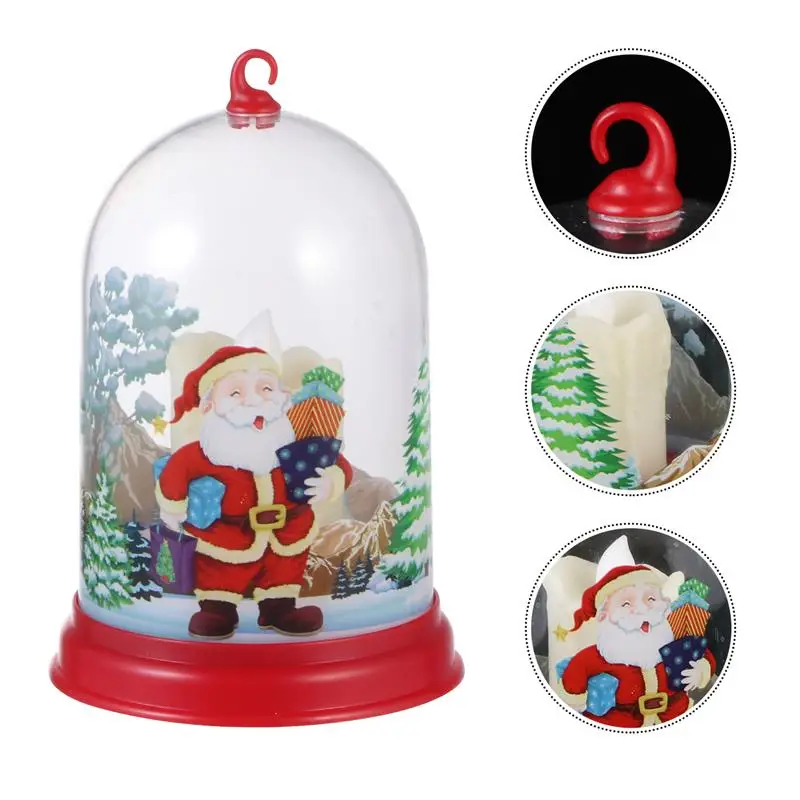 

Christmas Light Santa Snowman LED Lamp Lantern Light Christmas Decorations Home Night Light Christmas Gifts(Without Battery)