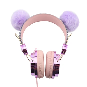 

The New Pink Gaming Headset 7.1 Surround-Sound G951 Cat Ear Headphones Noise Cancelling Headphone Vibration LED USB Headset Girl