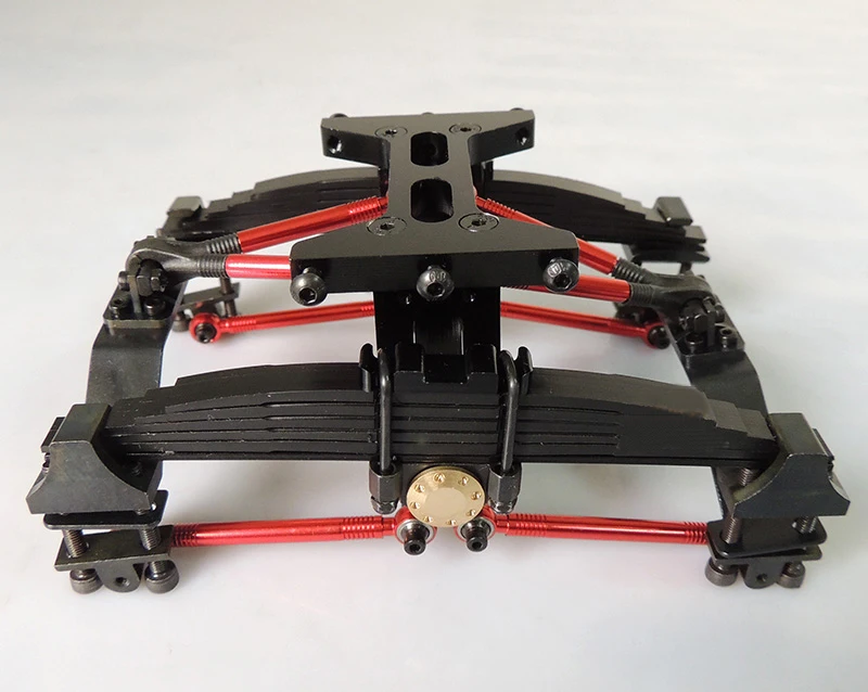 1/14 Tractor Trailer Rear Suspension Kit Metal Hanging Assembly with Linkage Pushrod for 1:14 Tamiya Trucks