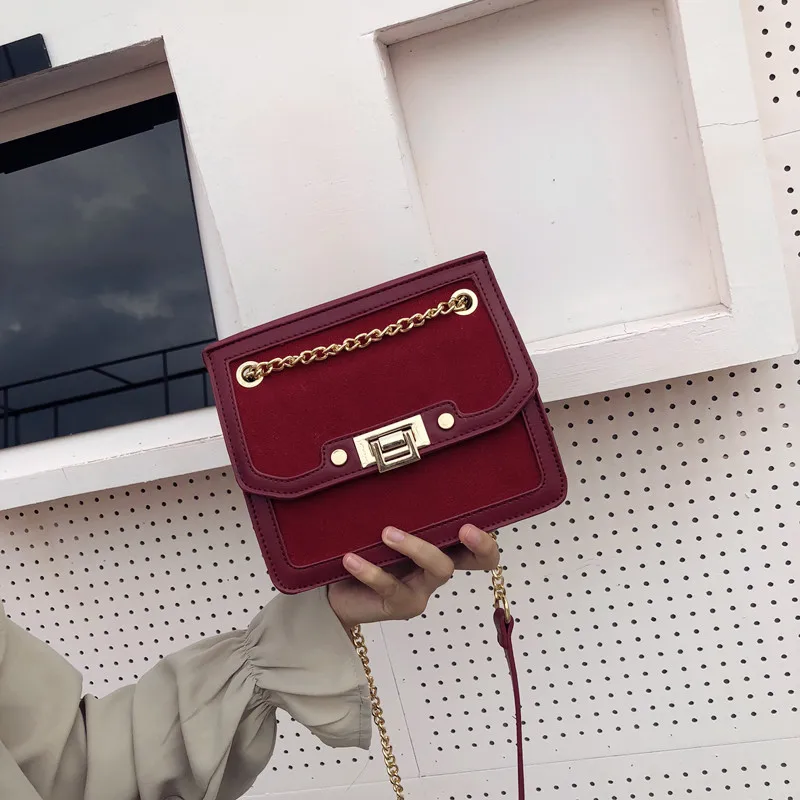 

In The Autumn of 2019, The New Frosted Small Bag for Women's New Chain Shoulder Bag Korean Version of Cross-over Bag