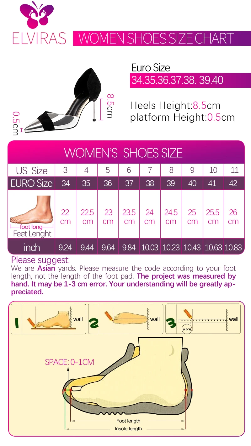 ELVIRAS г. Модная пикантная обувь женские туфли с острым носком женские туфли-лодочки на высоком каблуке с вырезами Вечерние туфли для ночного клуба, размер 34-40
