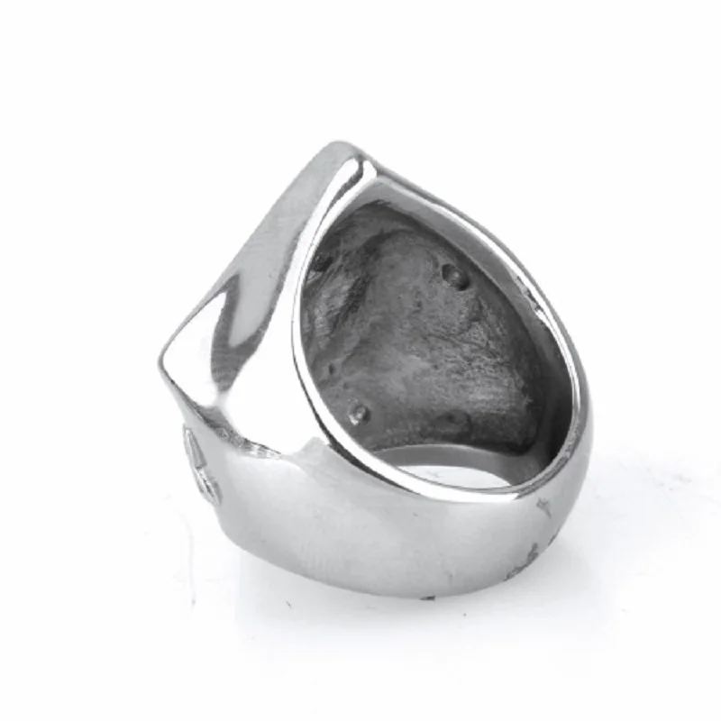 Men's Stainless Steel Ring 1%er One Percent Outlaw Biker Motorcycle Silver color US SIZE 7-15 stainless steel ring finger ring silver ring