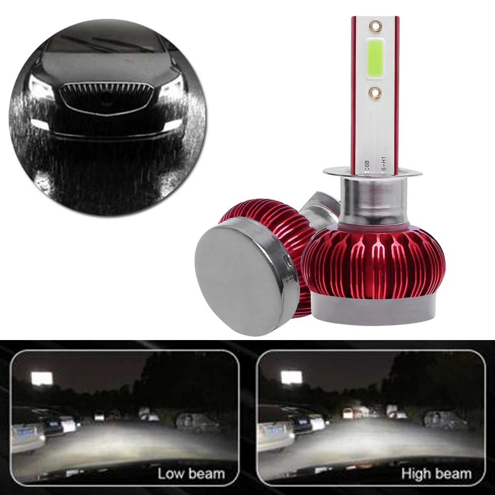 Лампа светодиодный фары Высокий/низкий пучок автоматическое автомобильные аксессуары из авиационного алюминия преобразования света