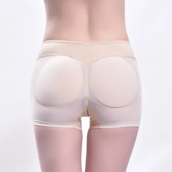 

Low Waist Shaping Pants Boxer Mesh Gauze Hip Pants Sponge Fake Butt Shorts Soft Sponge Padded Underwear Women