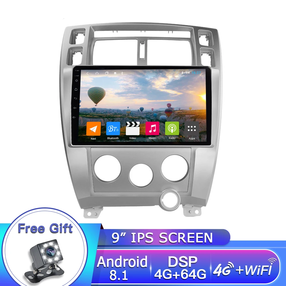 TS9-9Inch-4-64 EKIY 9'' IPS Android 8.1 For Hyundai Tucson 1 2004-2009 Car Radio Multimedia Player Navigation GPS Android 8.1 2 Din Dvd Player - Цвет: TS9-9Inch-4-64