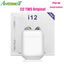 AMTERBEST высокое качество I12 наушники-вкладыши TWS с Беспроводной Bluetooth 5,0 наушники с ультранизкими басами наушники Pk I10 HBQ I11 I13 I60 I30 для IPhone 8 Plus