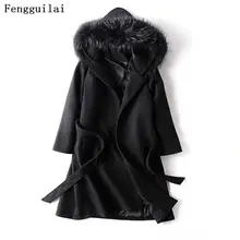 Зимнее хлопковое Женское пальто, Женское шерстяное пальто, повседневное длинное пальто, весна-осень, тонкая верхняя одежда из искусственной шерсти, теплая зимняя одежда