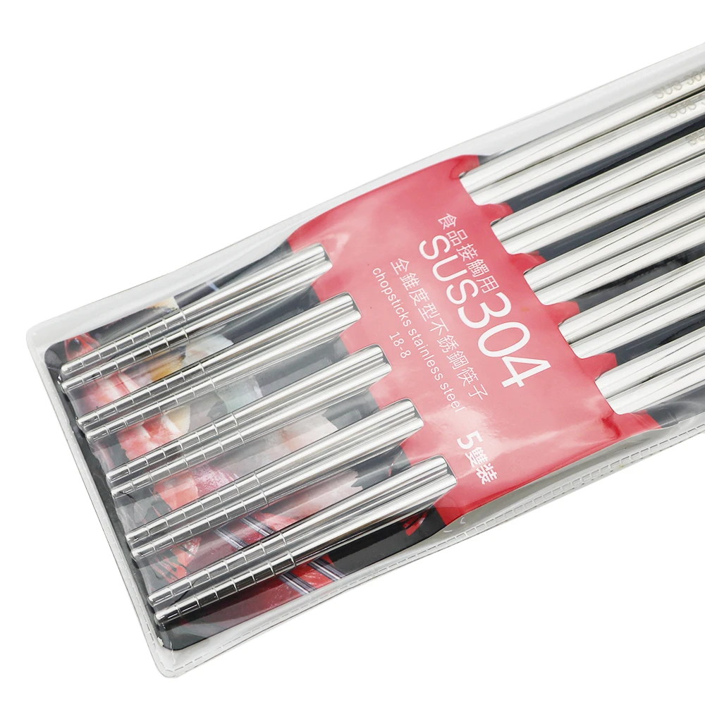 Luxury 18/10 Stainless Steel Chopsticks Titanium Gold Silver Sushi Chopsticks Colorful Chinese Chopsticks Kitchen Accessories
