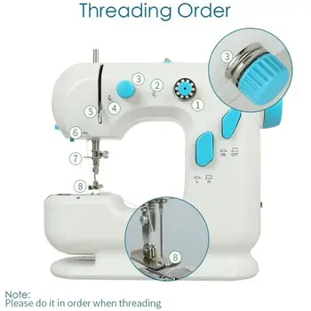 

Mini Handheld Pedal Sewing Machines Dual Speed Double Thread Multifunction Electric Automatic Tread Rewind Sewing Machine