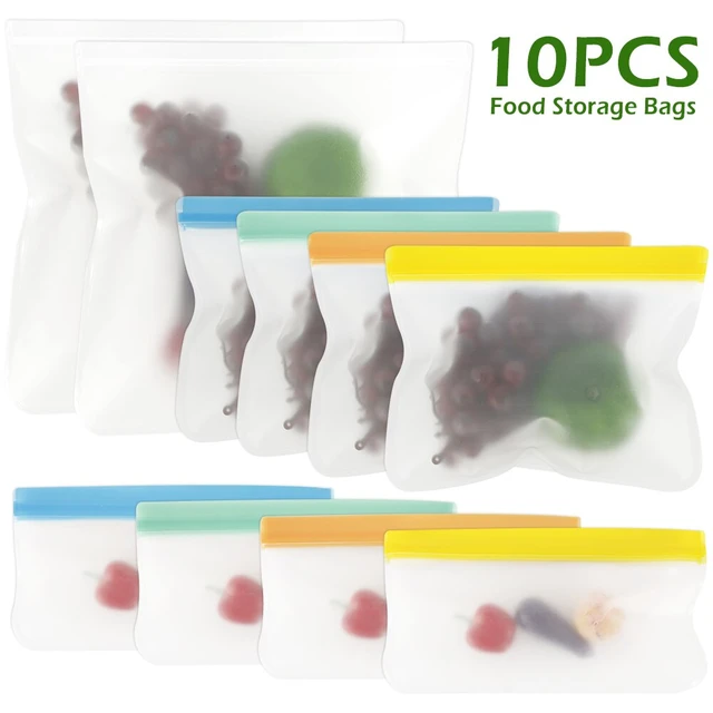 Reusable Silicone Food Storage Bags  Reusable Silicone Sandwich Bags -  Food Storage - Aliexpress