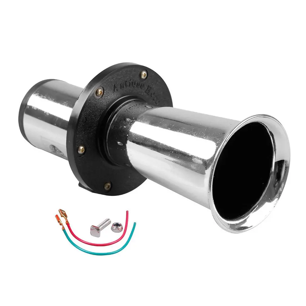 

12v Single Tube Whistle 110db Retro Strange Sound Motorcycle Horn Universal Sound System SD USB MP3 Motorcycle Audio