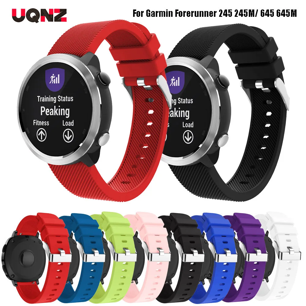 Ремешок для часов Garmin Forerunner 245 мягкий силиконовый сменный ремешок / 645 аксессуары |